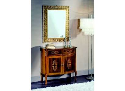 Дизайнерский деревянный комод класса люкс в стиле Барокко с зеркалом от производителей мебели Италии