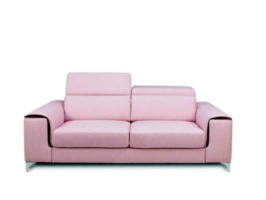 Ein respektables modernes und komfortables 2-Sitzer-Sofa in stilvoller rosa Farbe