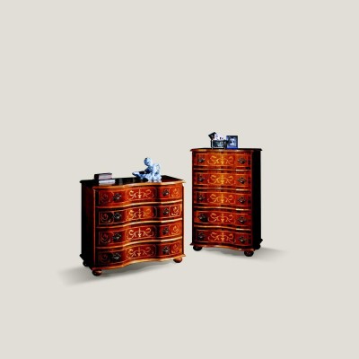 Italian Wood Furniture Design Luxury Chest of drawers Wardrobe 4 Drawers Brown