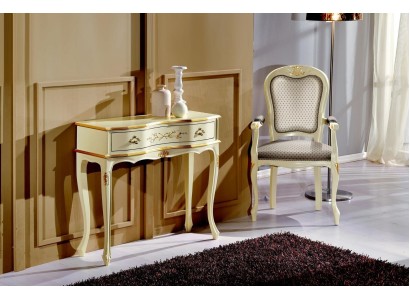 Chic Designer Luxury Baroque Armchair Italian Wood Chair Living room Furniture