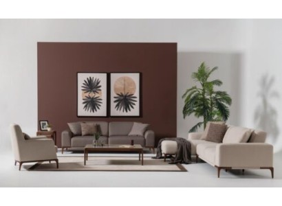 Wohnzimmer Ecksofa L-Form Sofa 3 Sessel Couchtisch 2x Beistelltische Set