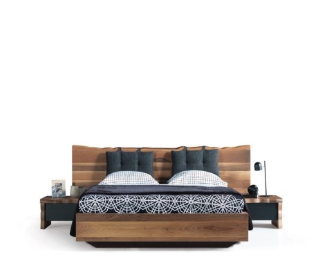 Schlafzimmer Bett 2x Nachttisch Kleiderschrank Garnitur Holz Modern Set