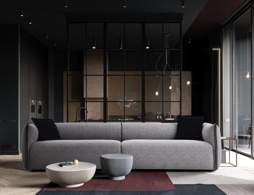 Большой 4-местный диван благородного и современного дизайна изготовлен из высококачественного материала