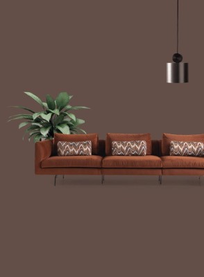 Wohnzimmer Sofa 4 Sitzer Couch Sitz Polster Couchen Design braun