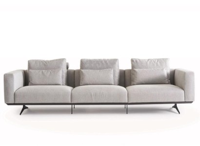 Wohnzimmer Design Sofagarnitur 4-Sitzer Couch Weiß Polstersofa Neu