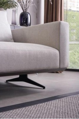 Wohnzimmer Design Sofagarnitur 4-Sitzer Couch Weiß Polstersofa Neu