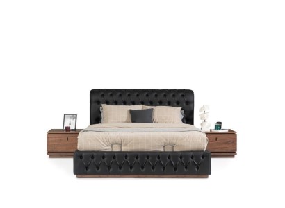 Дизайнерская кровать Честерфилд в черном цвете прекрасно дополнит Ваш интерьер