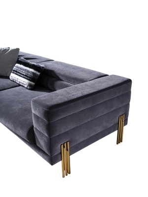 Sofagarnitur Komplette Couchgarnitur Sofa Sitzer Stoff Modern Set 4tlg