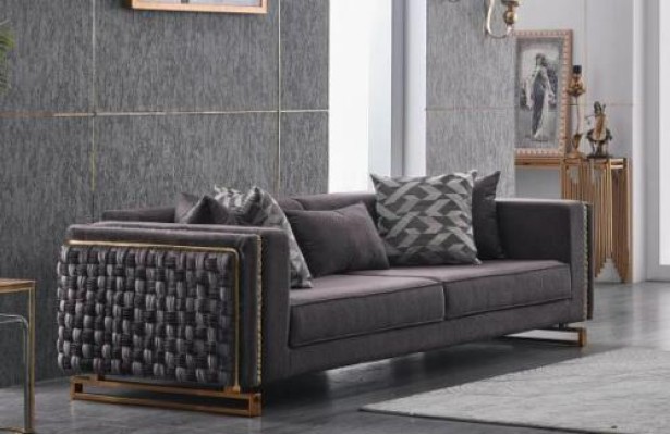 Modern Sofa Set 2 tlg Wohnzimmer Luxus Sofagarnitur 3+3 Sitzer Möbel