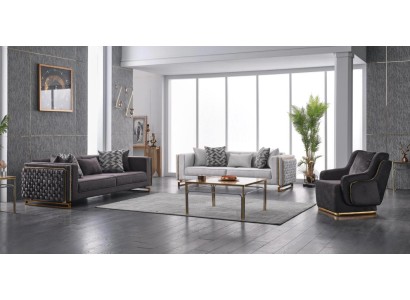 Дизайнерский диванный комплект 3+3+1 в современном стиле из высококачественного материала