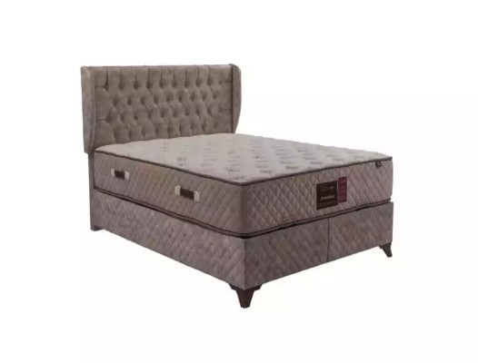 Bed Chesterfield Beds for Bedroom Textile 180x200cm incl. Mattress