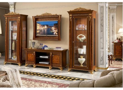 tv Ständer Schrank Luxus Wohnwände Wohnzimmer Zeile Neu Set Vitrine Holz Möbel