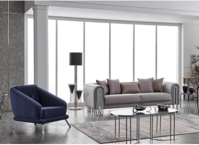 Дизайнерский диван с креслом в ультра современном стиле от европейских производителей мебели