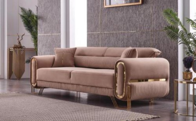 Luxury Sofa 3 Seater Living room Upholstery Textile Three Seater Furniture Couch