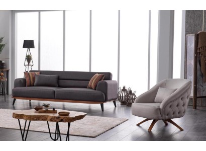 Мега комфортный стильный диванный гарнитур для гостиной в благородных оттенках